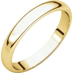 10K Yellow 4mm Half Round Light Band