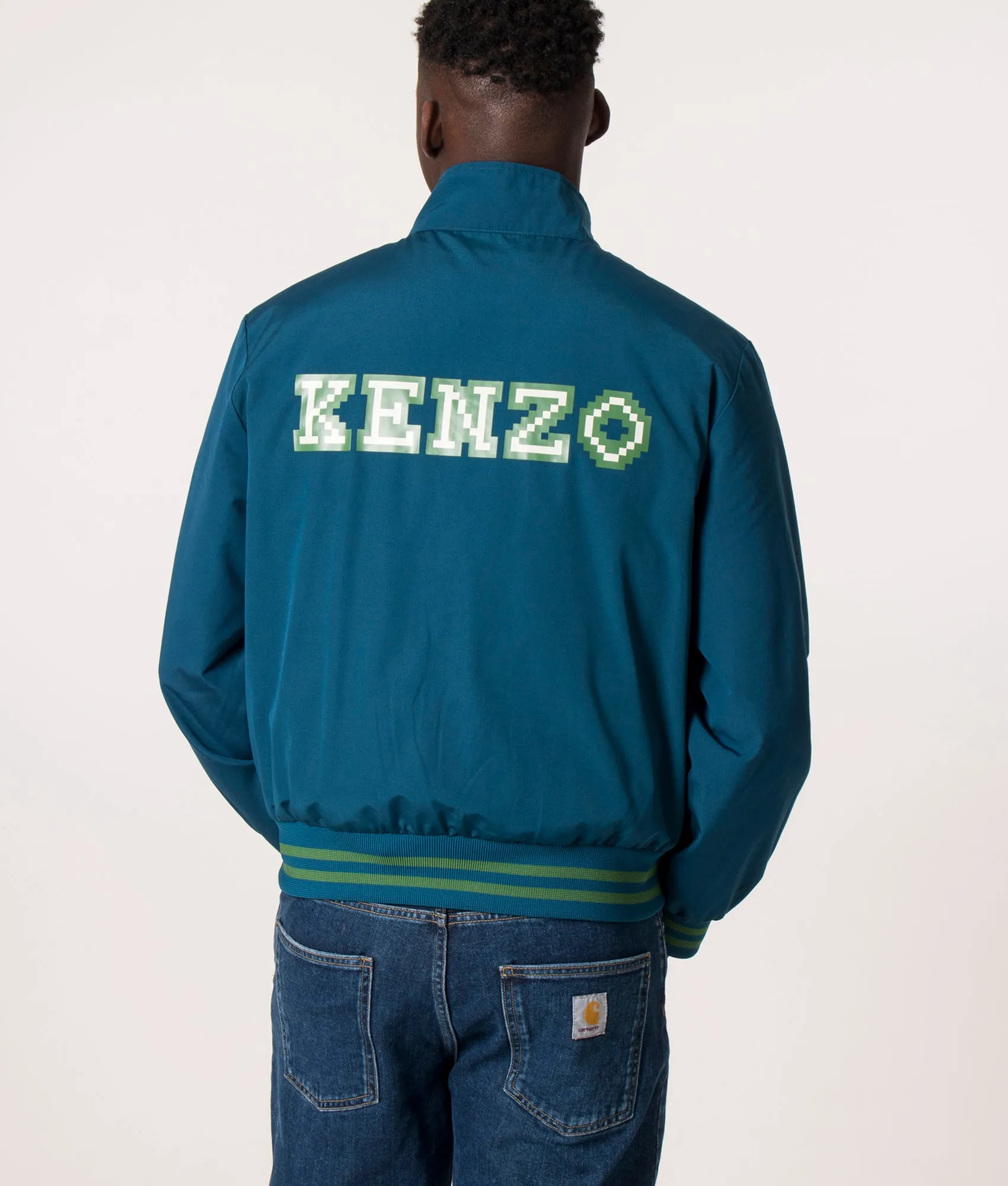 2 in 1 KENZO Pixel Logo Harrington Bomber Jacket