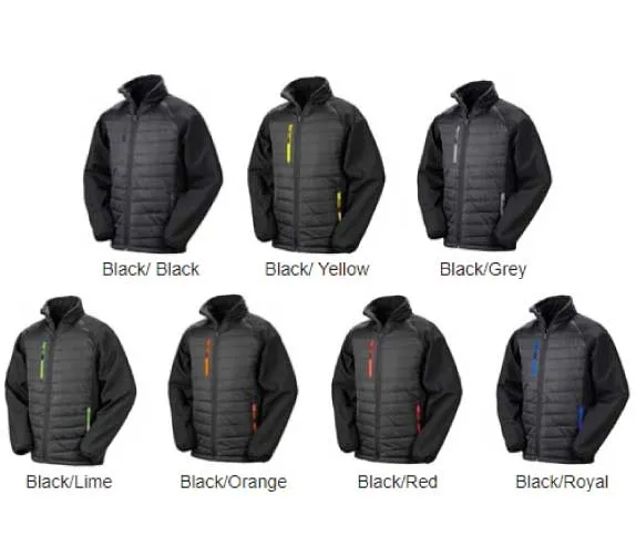 237RX Black compass padded softshell jacket