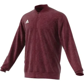 adidas Men's Collegiate Burgundy Melange Team Issue Bomber Jacket