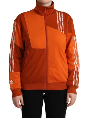 Adidas Orange Long Sleeves Full Zip Jacket