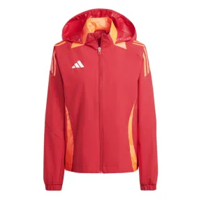 ADIDAS TIRO 24 COMPETITION ALL WEATHER JACKET WOMEN TEAM POWER RED APPAREL SOLAR RED WHITE