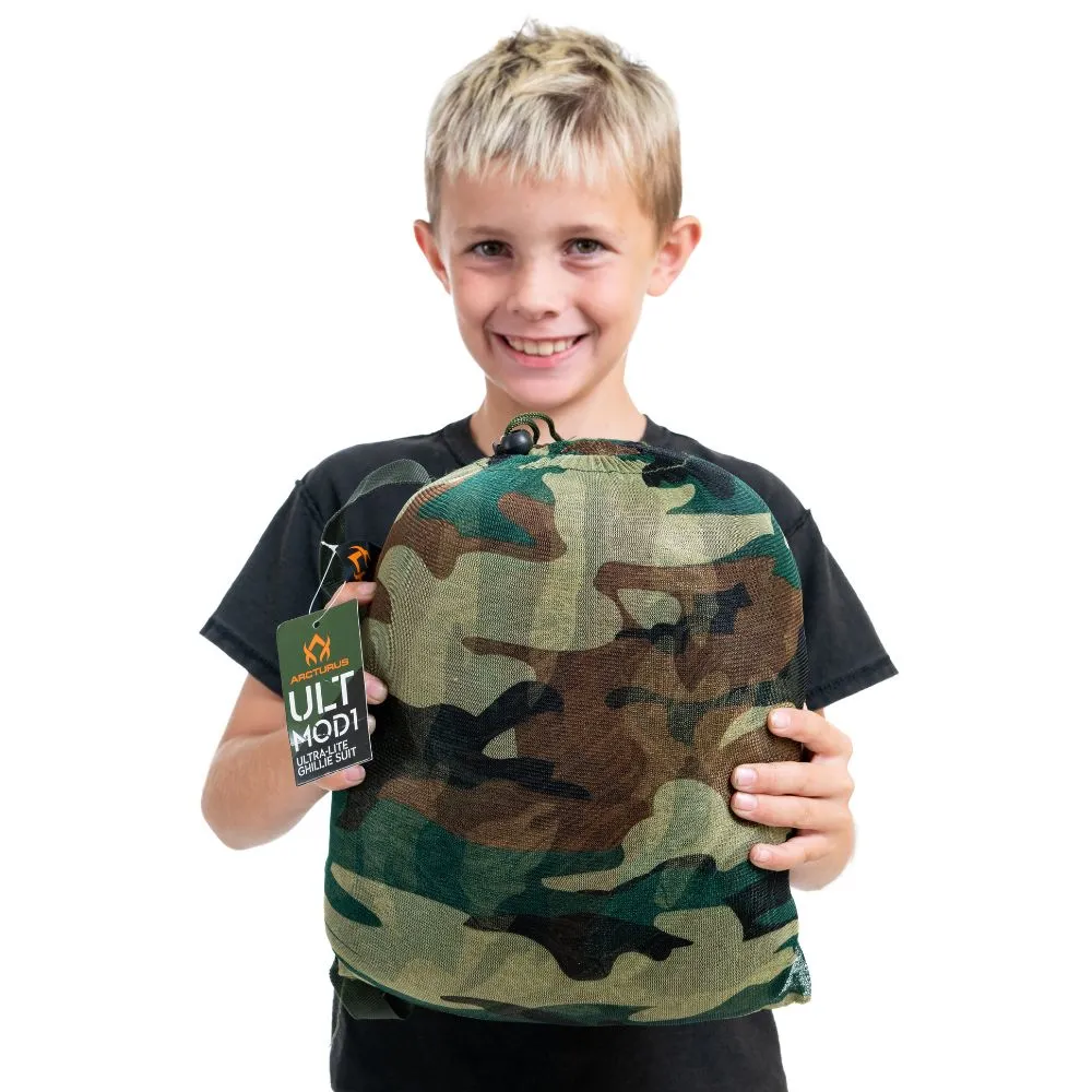 Arcturus Ultra-light Woodland Ghillie Suit - Kids