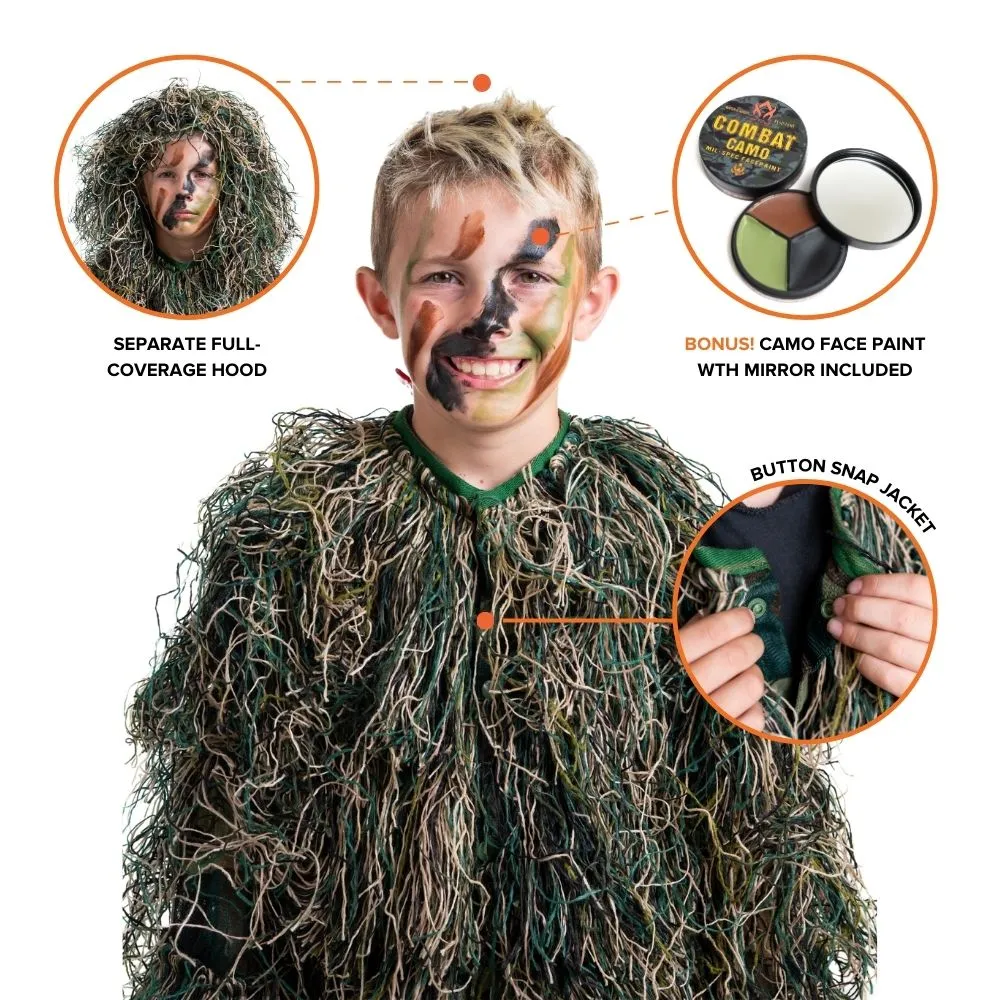 Arcturus Ultra-light Woodland Ghillie Suit - Kids