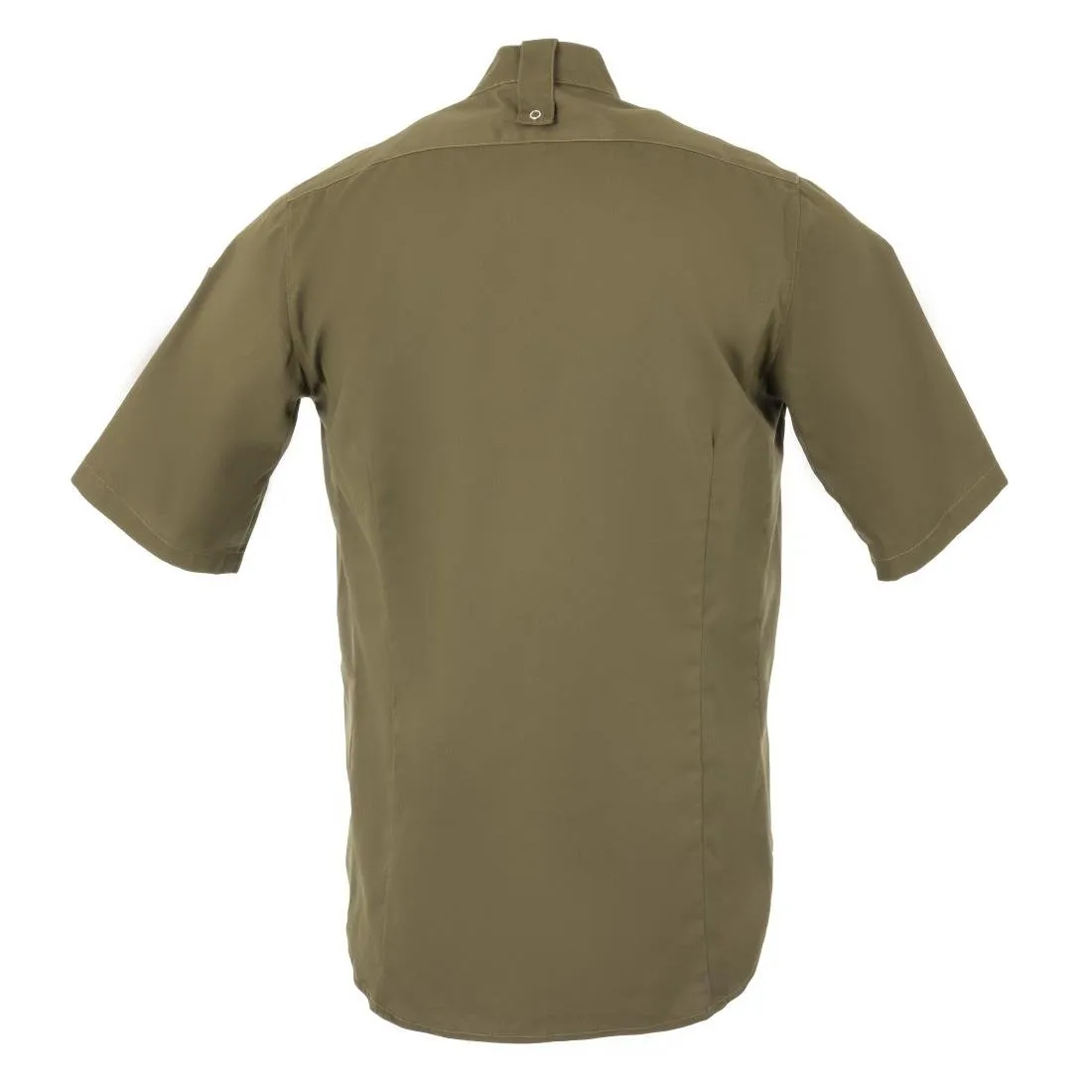 BA001-XL Southside Band Collar Chef Jacket Khaki Size XL