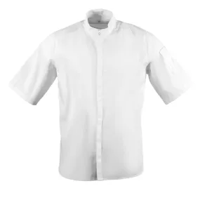 BB702-M Southside Band Collar Chefs Jacket White Size M