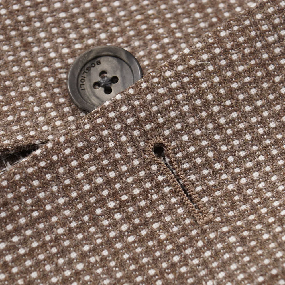 Boglioli Woven Birdseye Silk-Linen-Wool Sport Coat