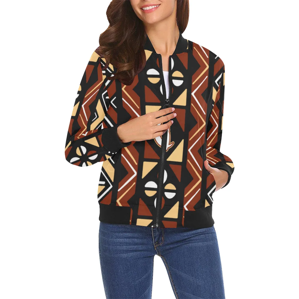 BOGOLAN STYLE All Over Print Bomber Jacket for Women