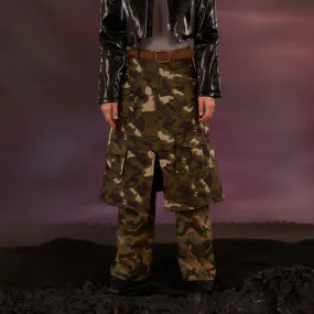 Camo Skirt Overlay Pants