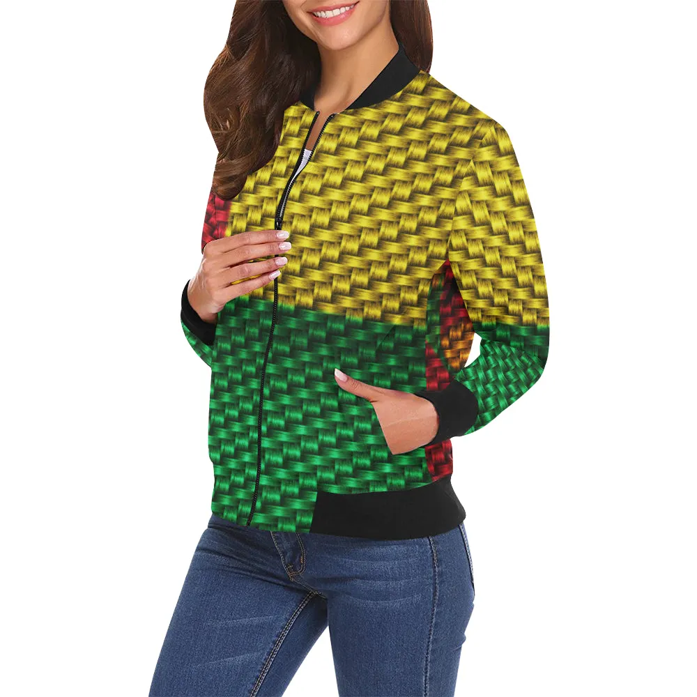 CAP VERT FLAG All Over Print Bomber Jacket for Women