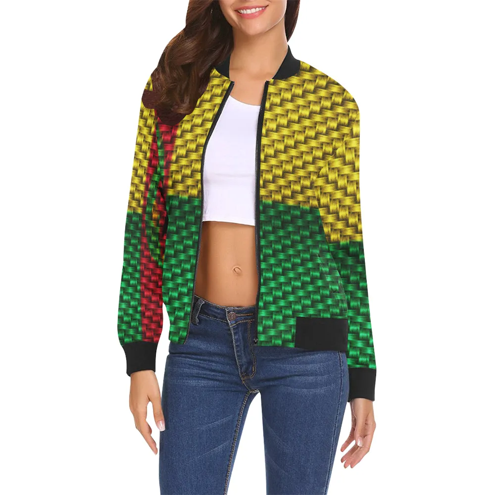 CAP VERT FLAG All Over Print Bomber Jacket for Women