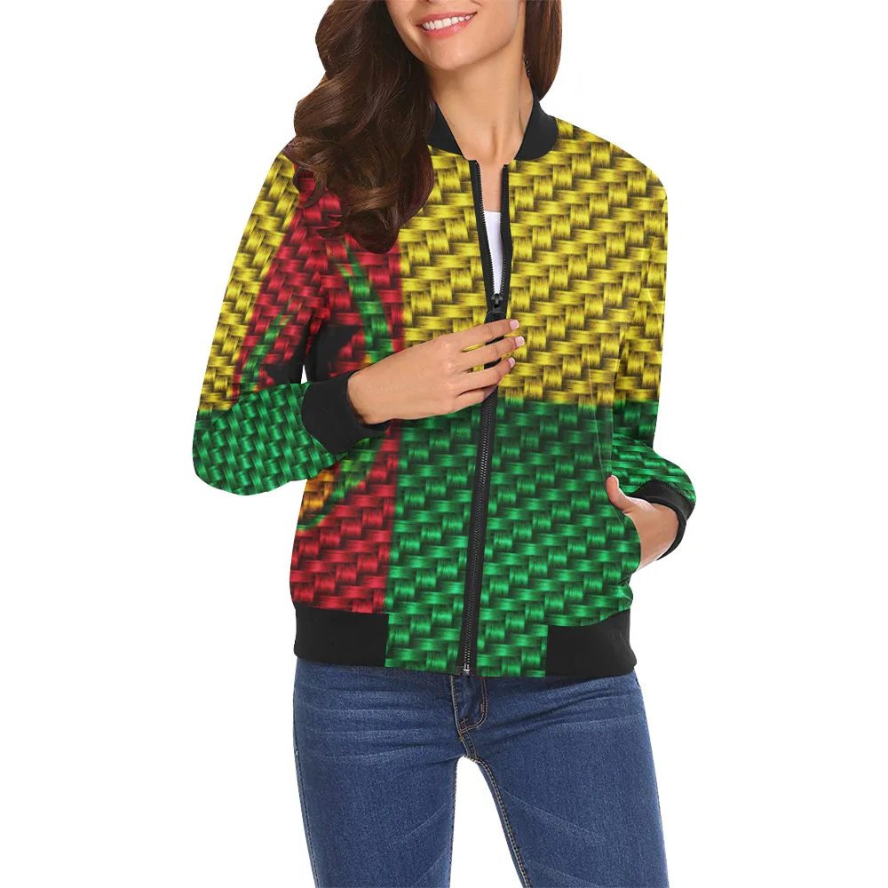 CAP VERT FLAG All Over Print Bomber Jacket for Women