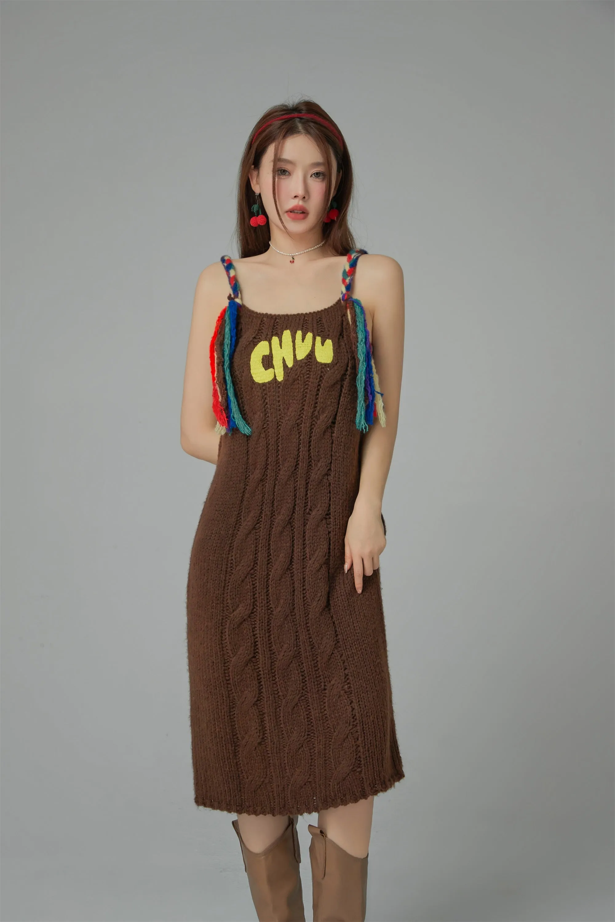 Chuu Baby Ribbed Knit Maxi Dress