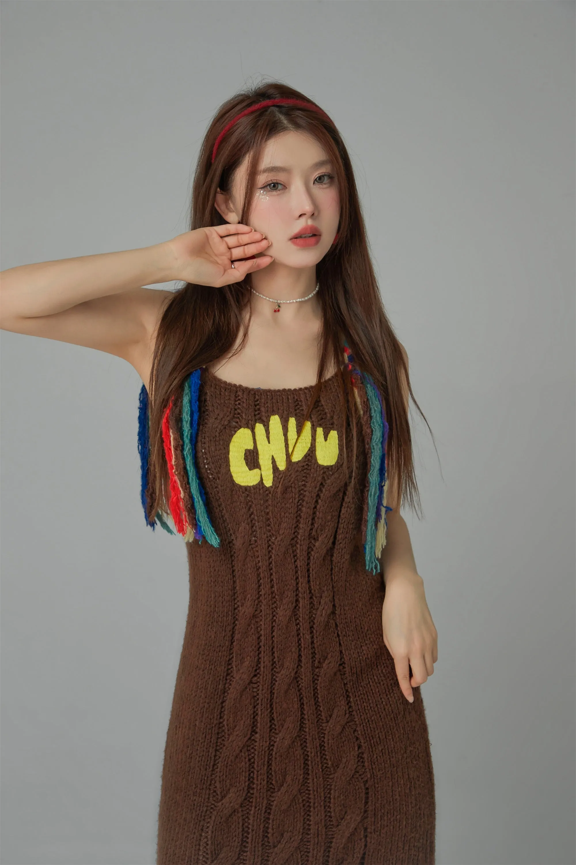 Chuu Baby Ribbed Knit Maxi Dress