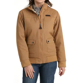 Cinch Ladies Barn Bomber Brown Canvas Jacket MAJ9901001