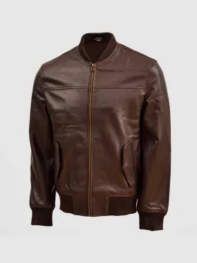 Classic Brown Bomber Jacket