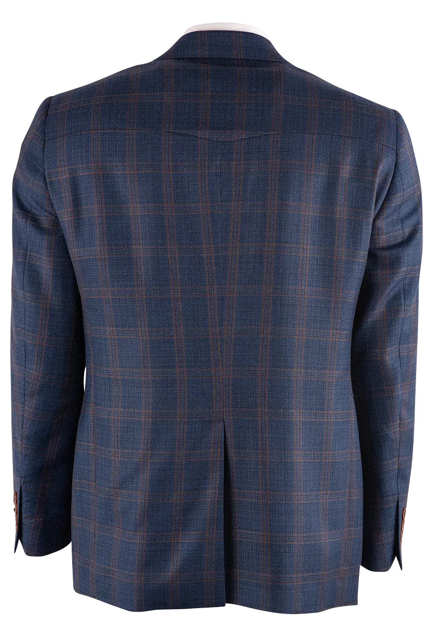 Coppley Navy & Brown Windowpane Sport Coat