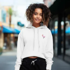 Dalix Flamingo Cropped Hoodie