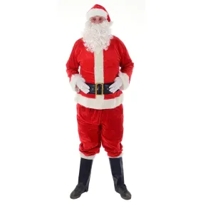 Deluxe 8 Piece Santa Suit Christmas Costume Festive Party