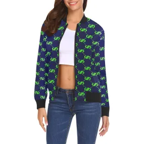 EXCELLENCE BLSKNK All Over Print Bomber Jacket for Women