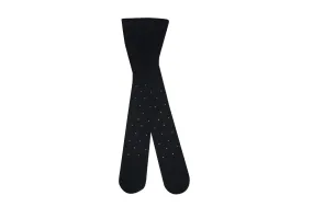 Girl's Cotton Tights - with Diamonds - Black