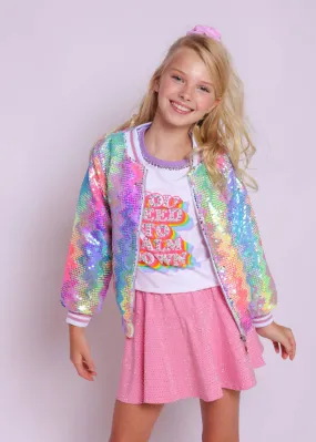 Girls Kaleidoscope Sequin Bomber