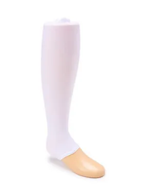 Girls White Solid Color Stretchy Trendy Footless Tights 1-15