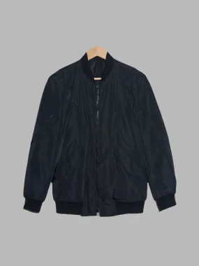 Giuliano Fujiwara black polyester multi pocket bomber jacket - size 44 XS S