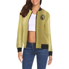 GOLDIE CHOUETT All Over Print Bomber Jacket for Women