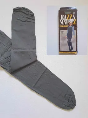 Grey Opaque Tights by Razza Matazz - Mids