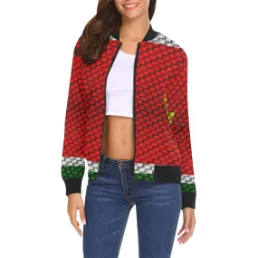 GWADA FLAG All Over Print Bomber Jacket for Women