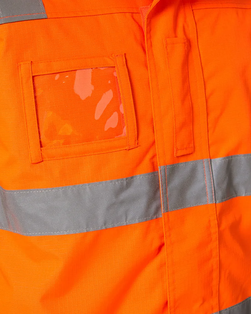 Hi Vis Taped Wet Weather Bomber Jacket - Orange