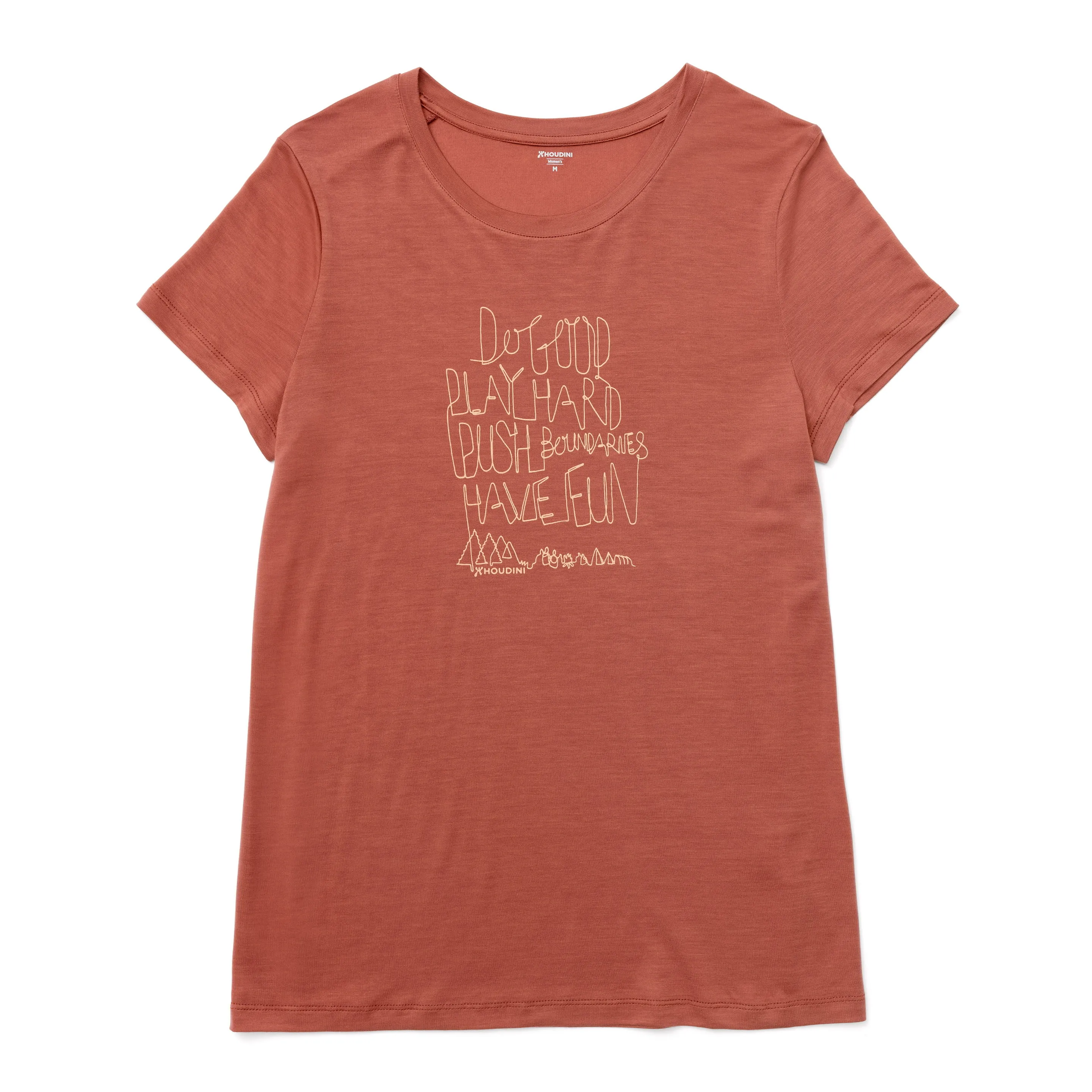 Houdini Women&#x27;s Tree Message Tee Desert Rock Red | Buy Houdini Women&#x27;s Tree Message Tee Desert Rock Red here | Outnorth