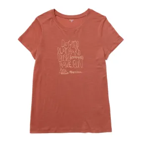 Houdini Women&#x27;s Tree Message Tee Desert Rock Red | Buy Houdini Women&#x27;s Tree Message Tee Desert Rock Red here | Outnorth