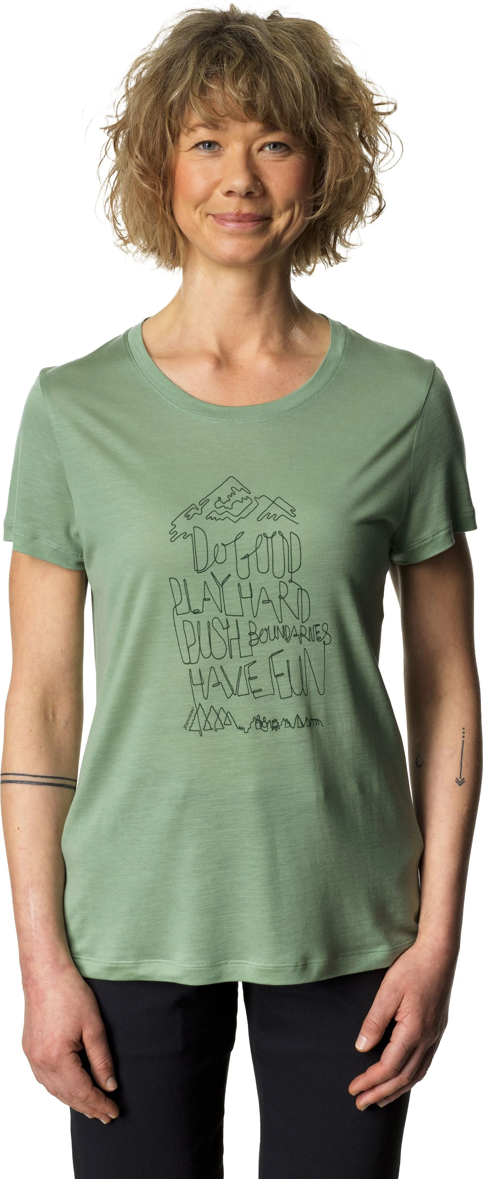 Houdini Women&#x27;s Tree Message Tee Ginkgo Green | Buy Houdini Women&#x27;s Tree Message Tee Ginkgo Green here | Outnorth