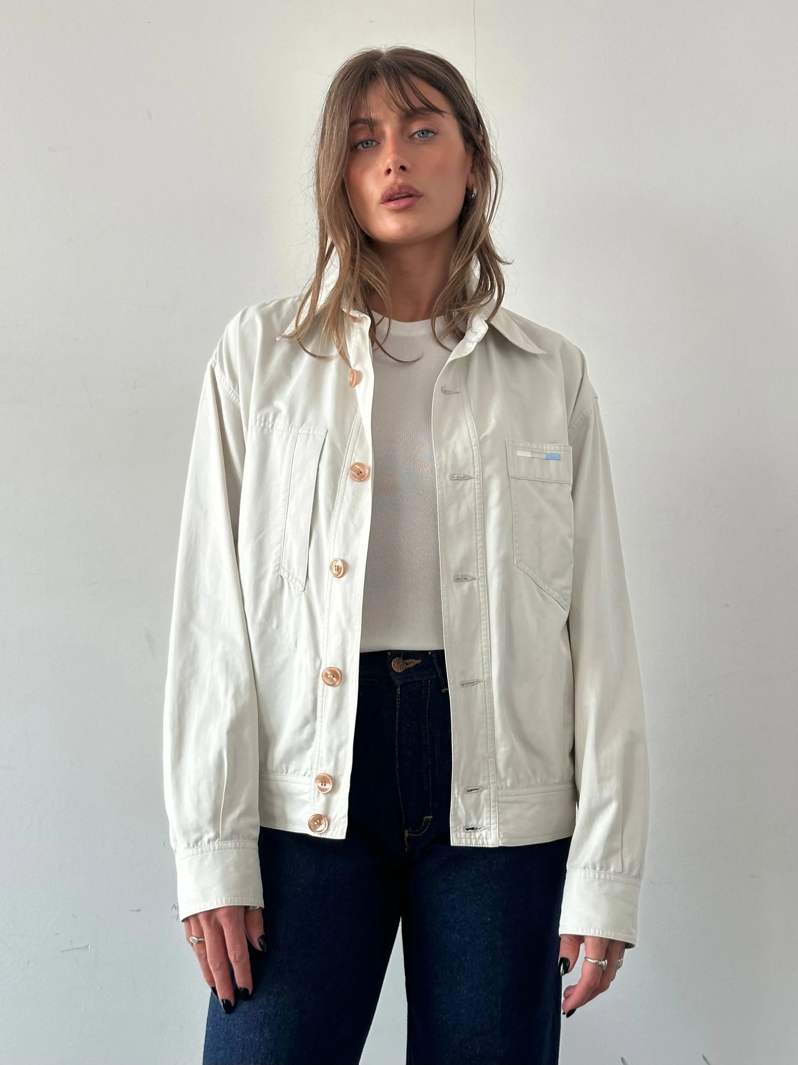 Iceberg Button Up Bomber Jacket - M/L