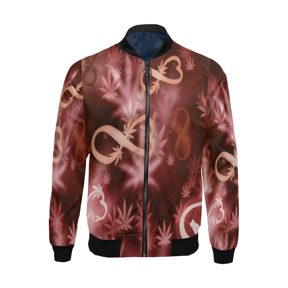 INFINITY RED COSMOS Bomber Jacket for Men