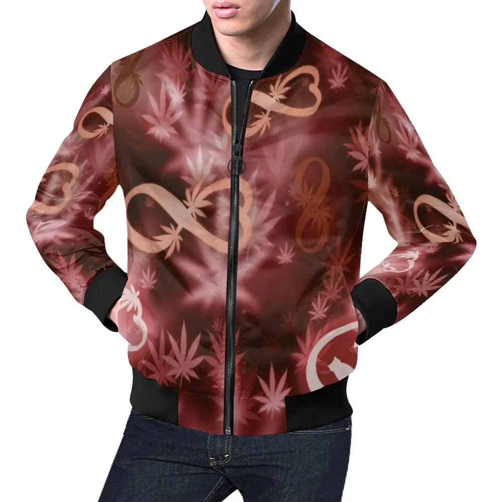 INFINITY RED COSMOS Bomber Jacket for Men