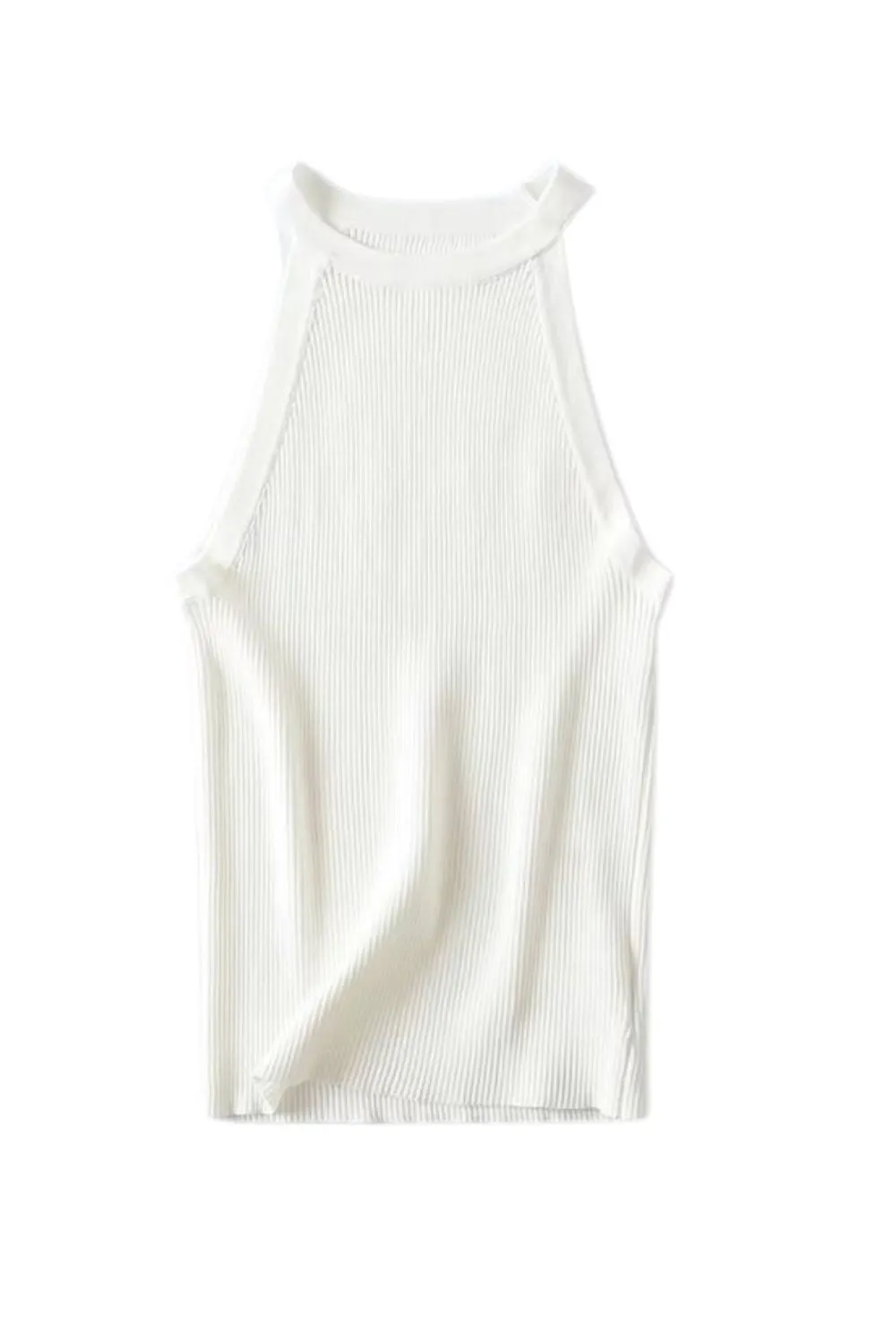 'Inga' Sleeveless Knit Halter Top