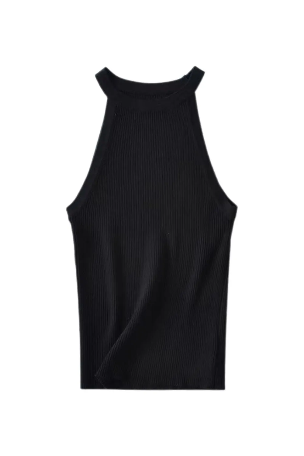 'Inga' Sleeveless Knit Halter Top