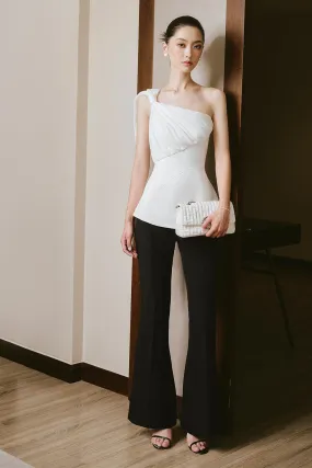 Ivy Slit Flared Spandex Homespun Ankle Length Pants