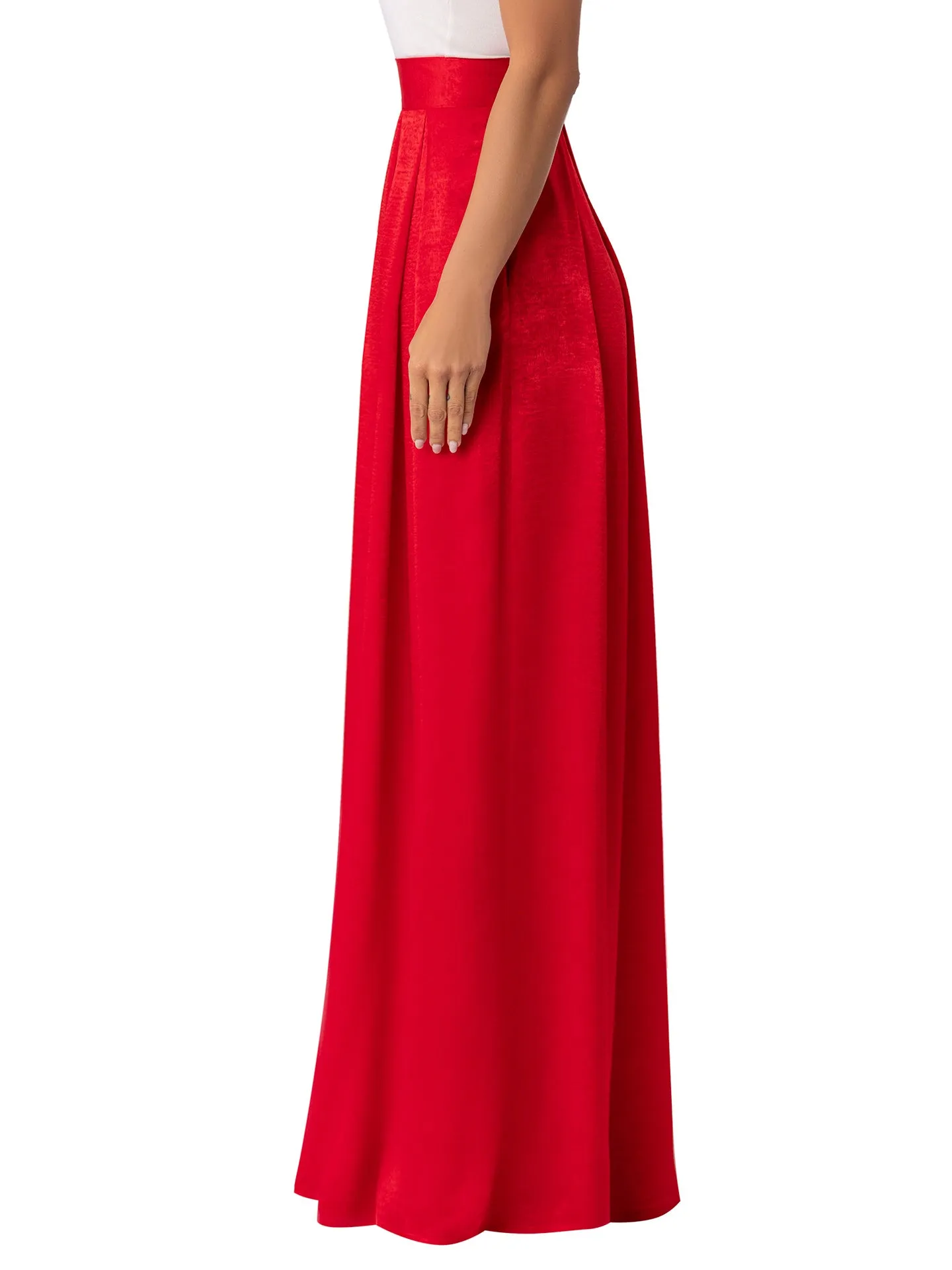 “Janis” Red Wide Leg Pants