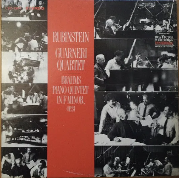 Johannes Brahms, Arthur Rubinstein / Guarneri Quartet - Piano Quintet In F Minor, Op.34 (LP, Album, RP) (NM or M-)