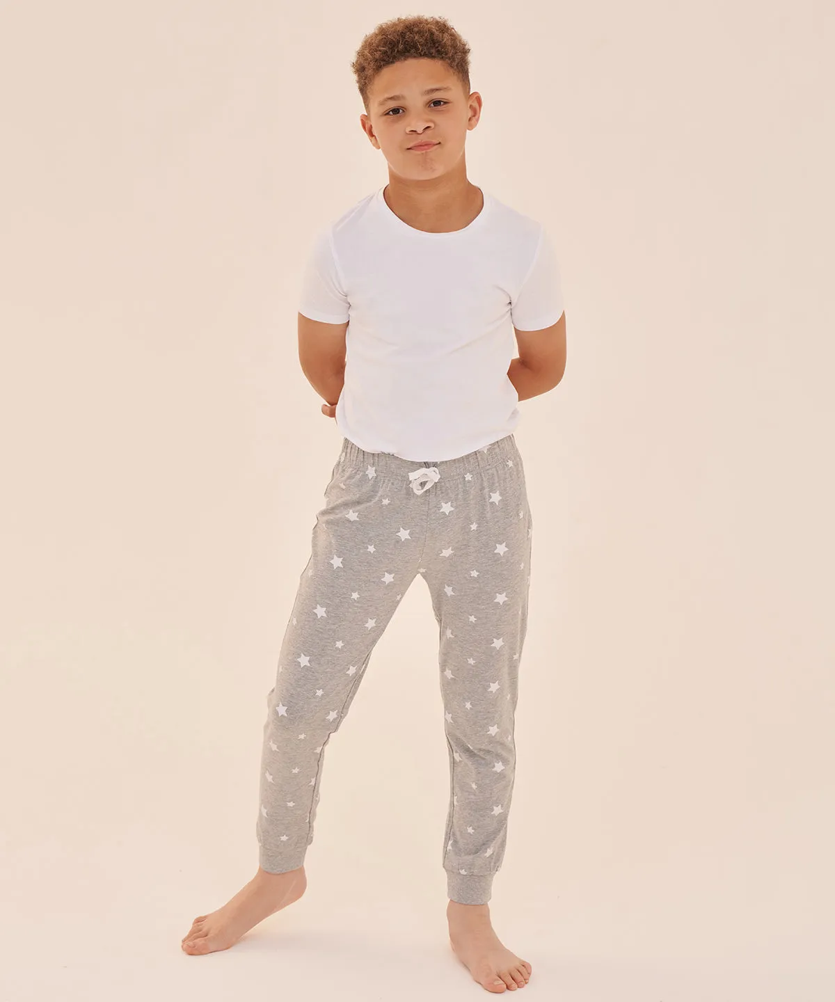 Kids cuffed lounge pants | Bottle/White Snowflakes