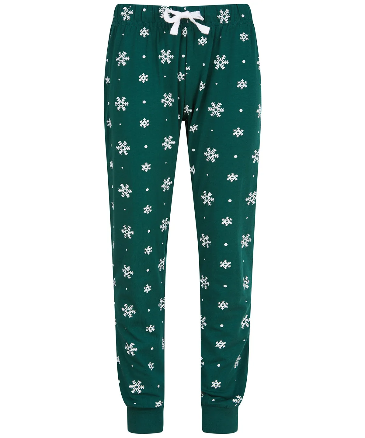 Kids cuffed lounge pants | Bottle/White Snowflakes