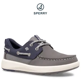 Kid's Fairwater PLUSHWAVE™ Boat Shoe Grey/Navy (STK265251)