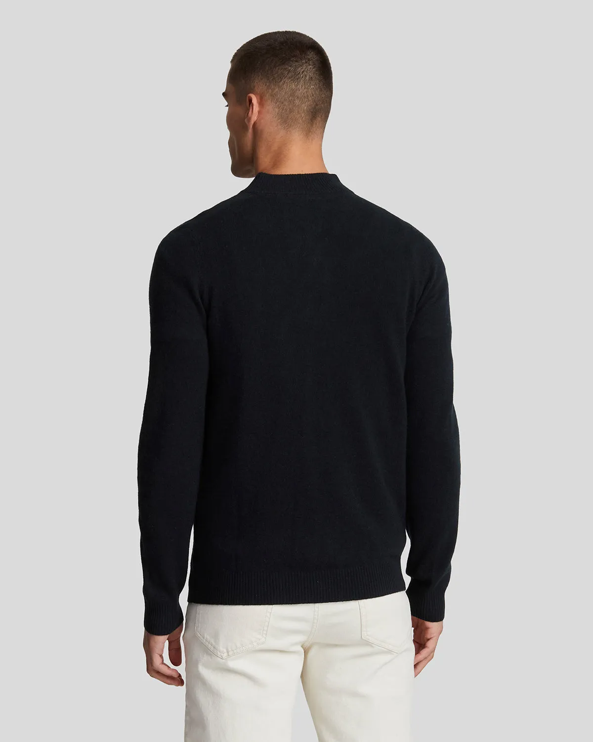 Lambswool Blend Knitted Bomber Jumper