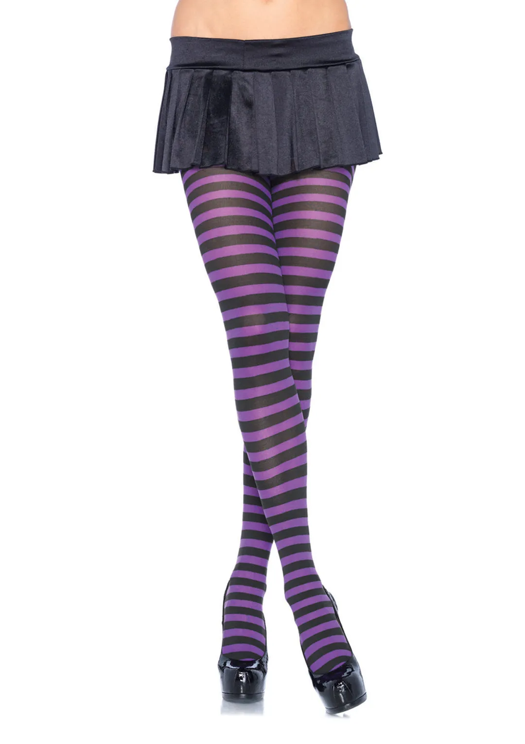 Leg Avenue  Nylon Stripe Tights In 12 Colors  7100