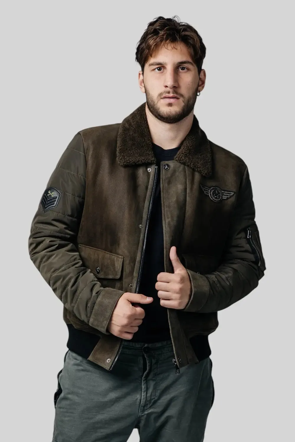 Lorenzo Sheepskin B-3 Bomber Jacket