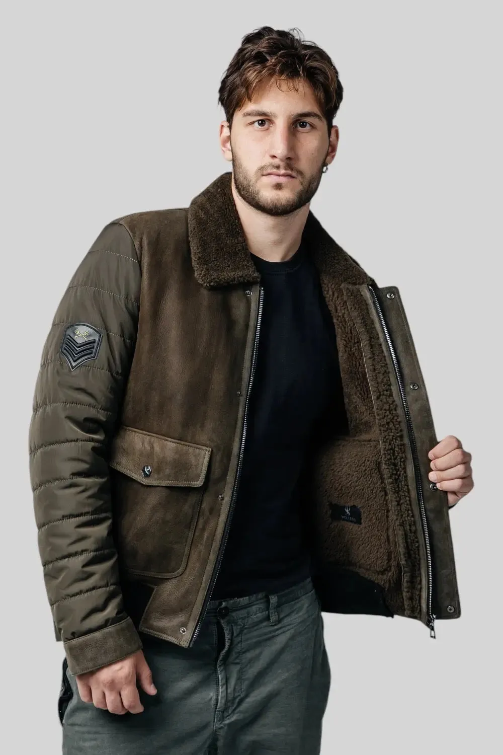 Lorenzo Sheepskin B-3 Bomber Jacket